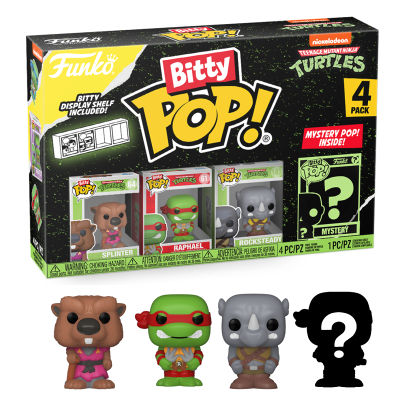 LES TORTUES NINJAS - Bitty Pop 4 Pack 2.5cm - Splinter 