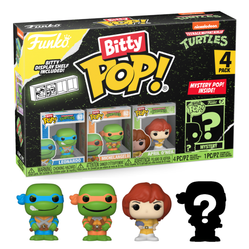 LES TORTUES NINJAS - Bitty Pop 4 Pack 2.5cm - Leonardo 