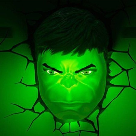 Marvel lampe 3D LED Hulk Face 3D 
