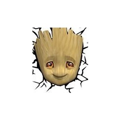Marvel lampe 3D LED Baby Groot Face 3D  2