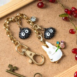 MON VOISIN TOTORO - Totoro blanc & Fruits - Chainette charms 