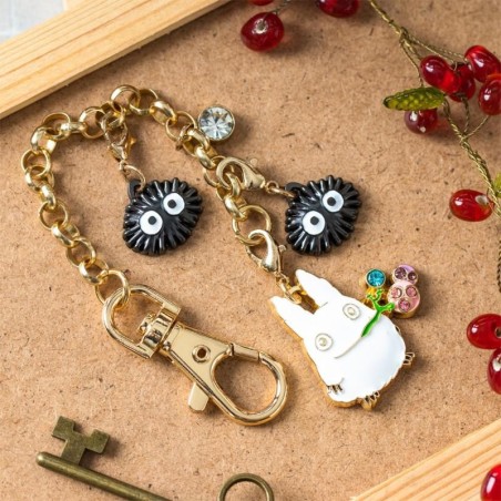 MON VOISIN TOTORO - Totoro blanc & Fruits - Chainette charms 
