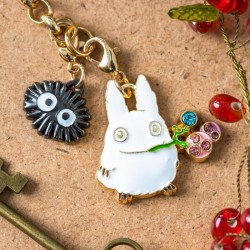 MON VOISIN TOTORO - Totoro blanc & Fruits - Chainette charms  2