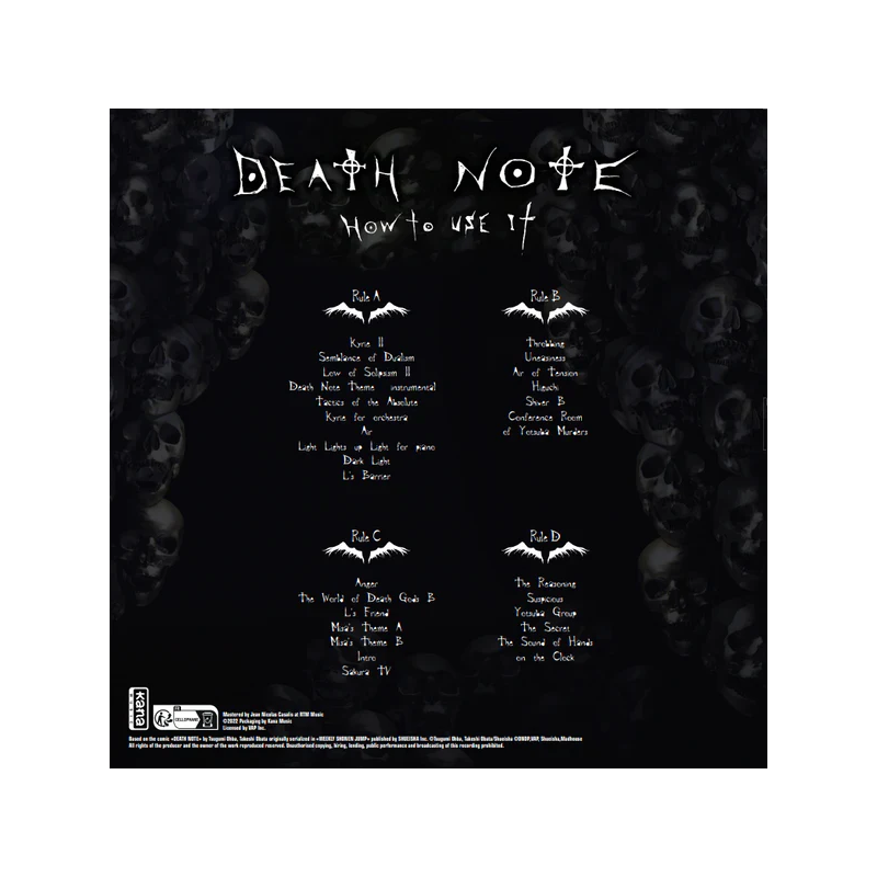 DEATH NOTE - Vinyle Original Soundtrack Vol 2 