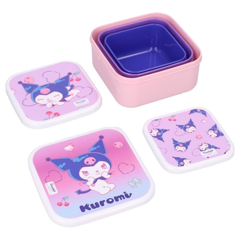 KUROMI - Fresh Bites - Boîtes à Snack 3en1 