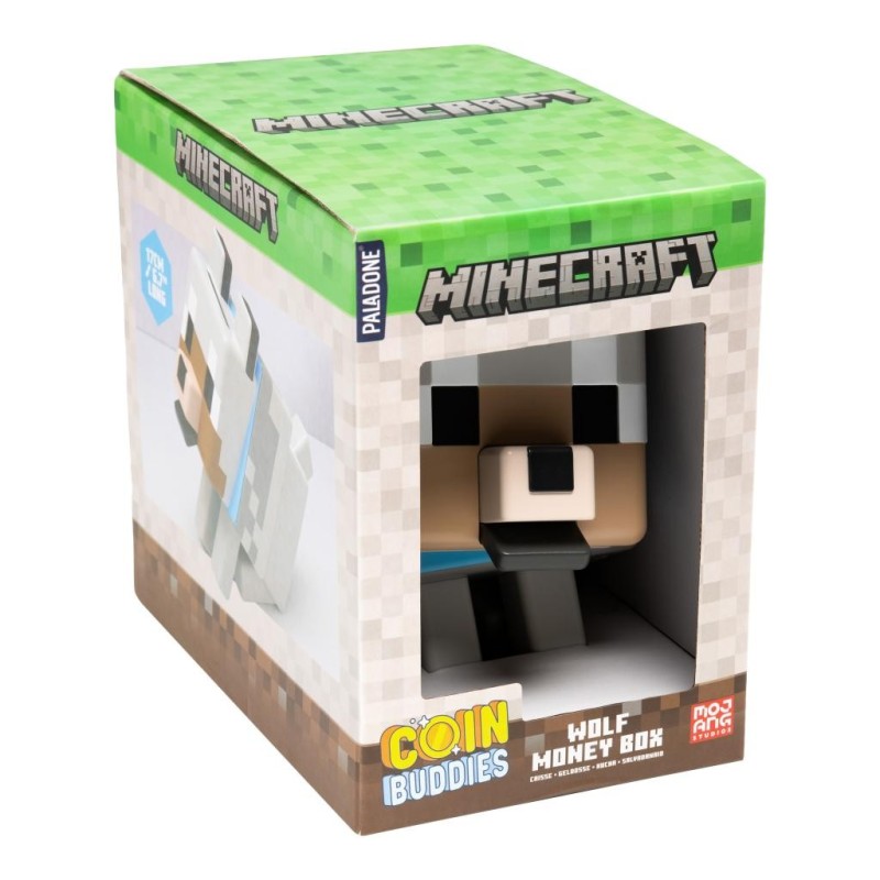 MINECRAFT - Loup - Tirelire 3D 