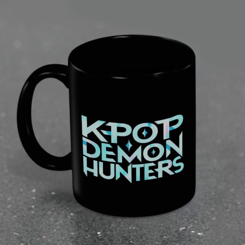 K-POP DEMON HUNTERS - Logo - Black Pod Mug 325ml 