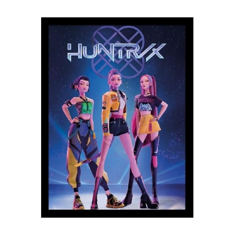 K-POP DEMON HUNTERS - Huntrix - Impression Encadrée 45x35cm 
