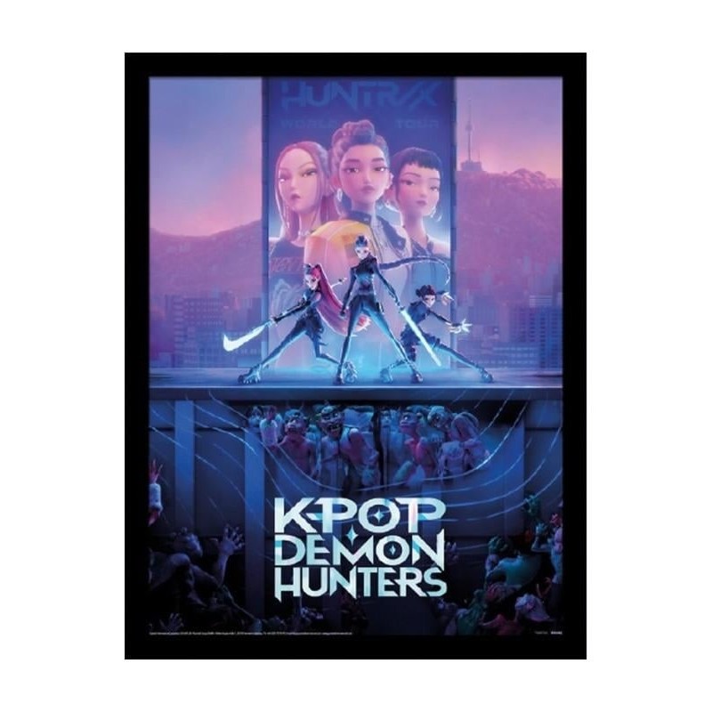 K-POP DEMON HUNTERS - Key Art - Impression Encadrée 45x35cm 