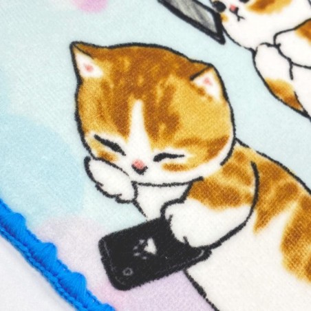 MOFUSAND - Chaton-Nyan Téléphone - Mini Serviette 25x25cm 