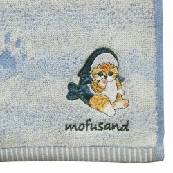 MOFUSAND - Chaton-Nyan Empreinte Bleu - Mini Serviette 25x25cm  2