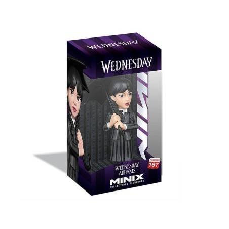 MERCREDI - Mercredy Addams avec parapluie - Figurine Minix 12cm 