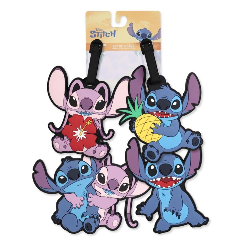 STITCH & ANGEL - Set d'Etiquettes à Bagages - 4 Pc. 