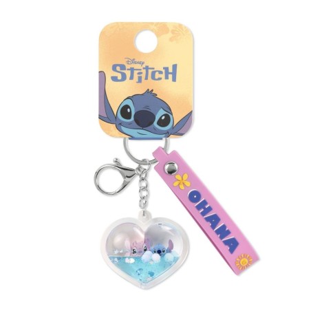 STITCH & ANGEL - Ohana Haert - Porte-Clés 3D 'Liquid' 