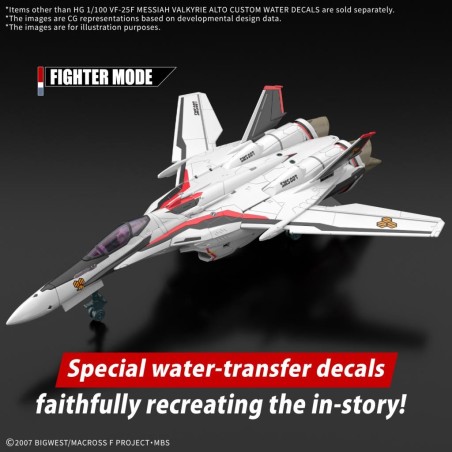 MACROSS - HG 1/100 VF-25F Messiah Valkyrie Water Decals - Model Kit 