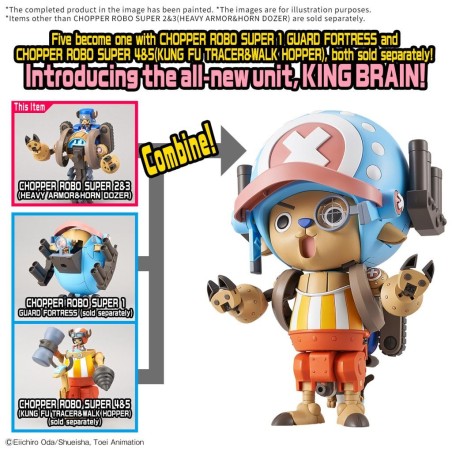 ONE PIECE- Chopper Robo Supper 2&3 Heavy Armor & Horn Dozer -Model Kit 