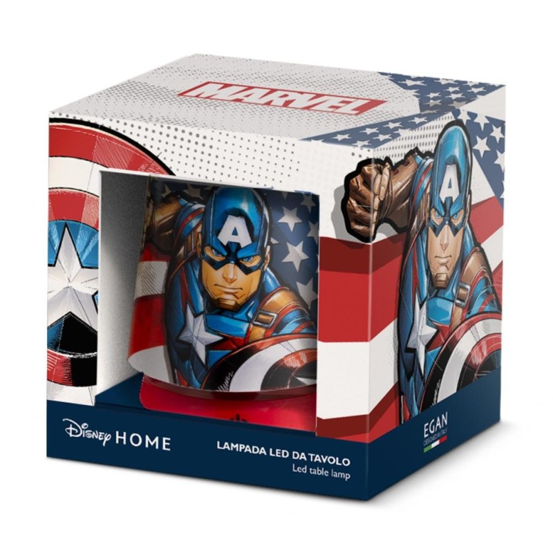 CAPTAIN AMERICA - Lampe de Bureau LED Rechargeable - 11cm 