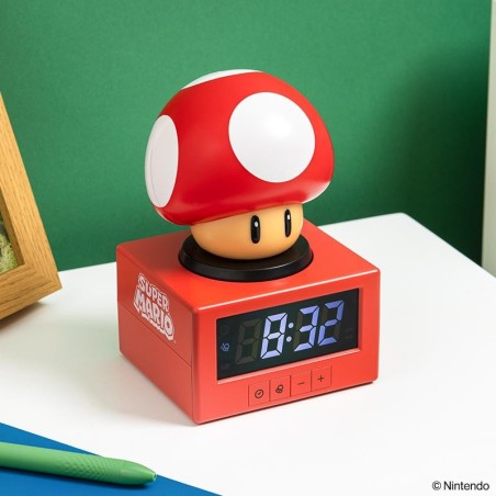 SUPER MARIO - Champignon - Réveil Lumineux Icon 12cm 