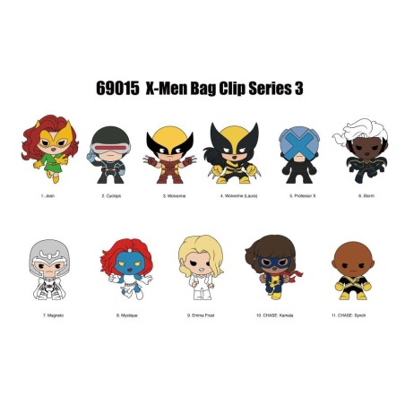 X-MEN CLASSIC - Series 3 - 3D Foam Bag Clip (Display 24 Pcs) 