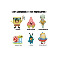 BOB L'EPONGE -Series 2 -3D Foam Magnets in blind bags (Display 12 Pcs)  2
