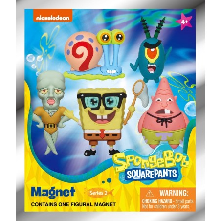 BOB L'EPONGE -Series 2 -3D Foam Magnets in blind bags (Display 12 Pcs) 