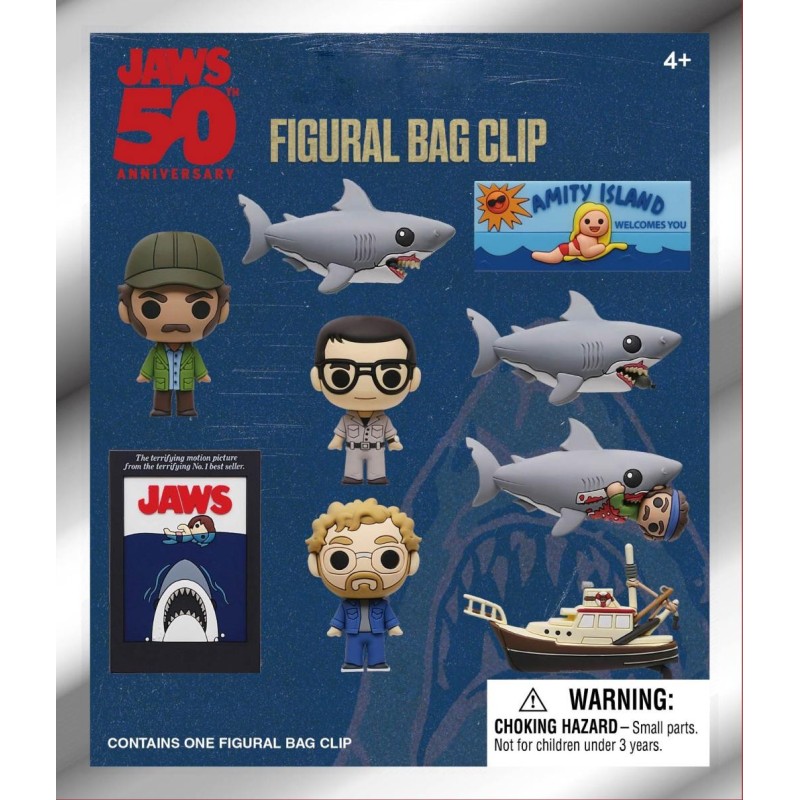 JAWS 50TH ANNIVERSARY - Series 1 - 3D Foam Bag Clip (Display 24 Pcs) 