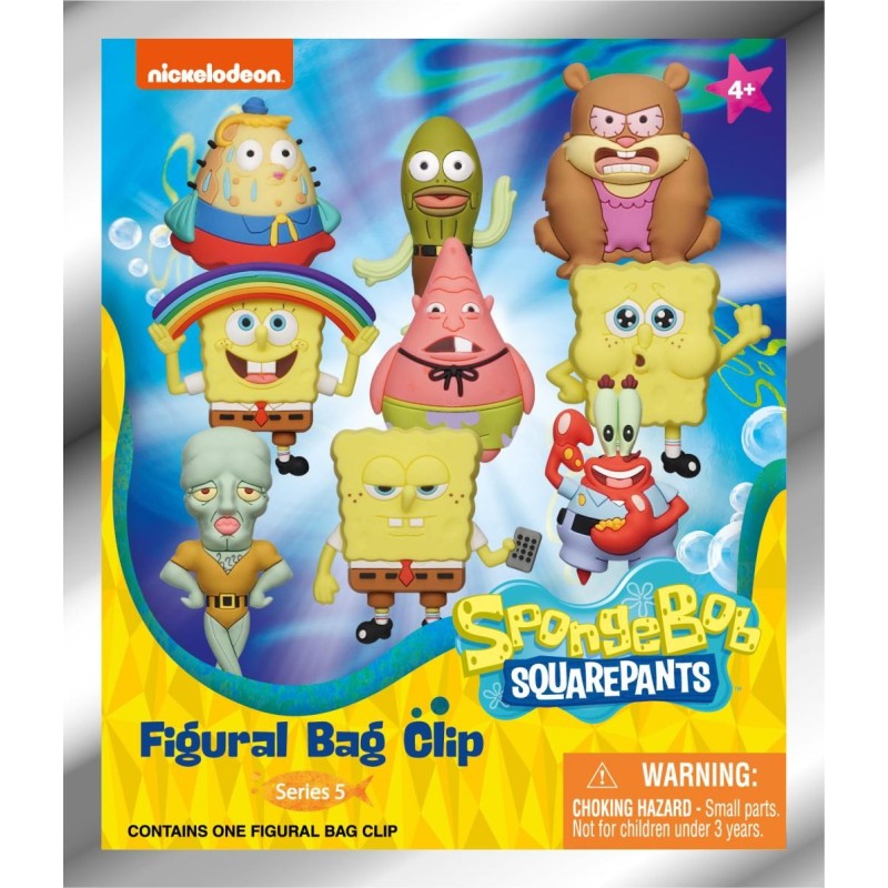 NICKELODEON - Series 5 - 3D Foam Bag Clip (Display 24 Pcs) 