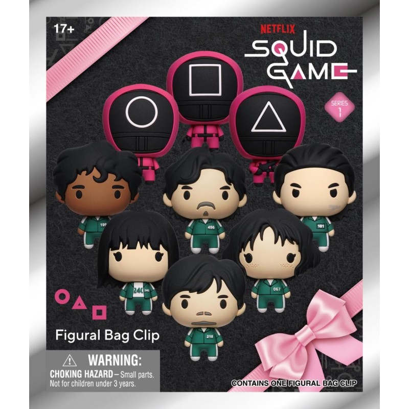 SQUID GAME - Series 1 - 3D Foam Bag Clip (Display 24 Pcs) 