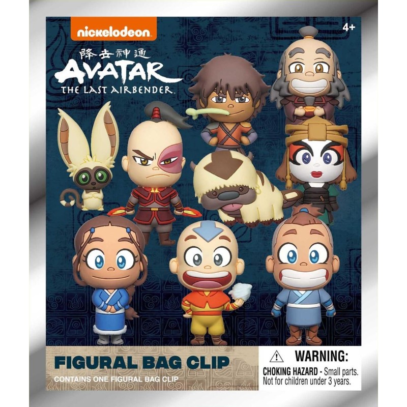 AVATAR LAST AIRBENDER - Series 1 - 3D Foam Bag Clip (Display 24 Pcs) 