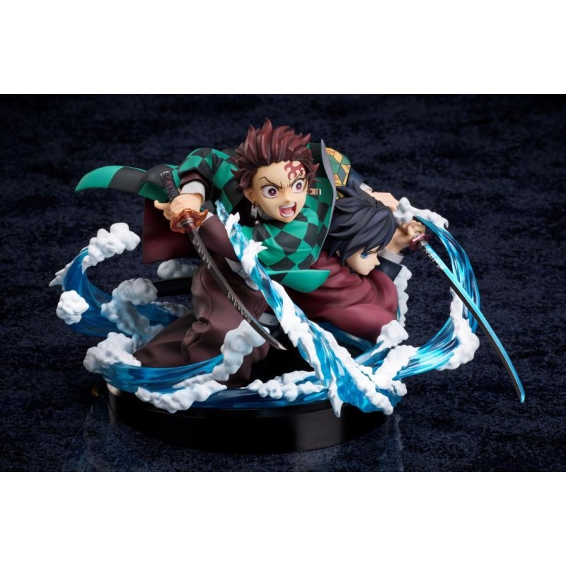 DEMON SLAYER - Tanjiro & Giyuu - Statuette 13cm 