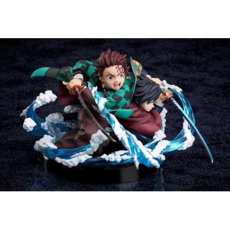 DEMON SLAYER - Tanjiro & Giyuu - Statuette 13cm 