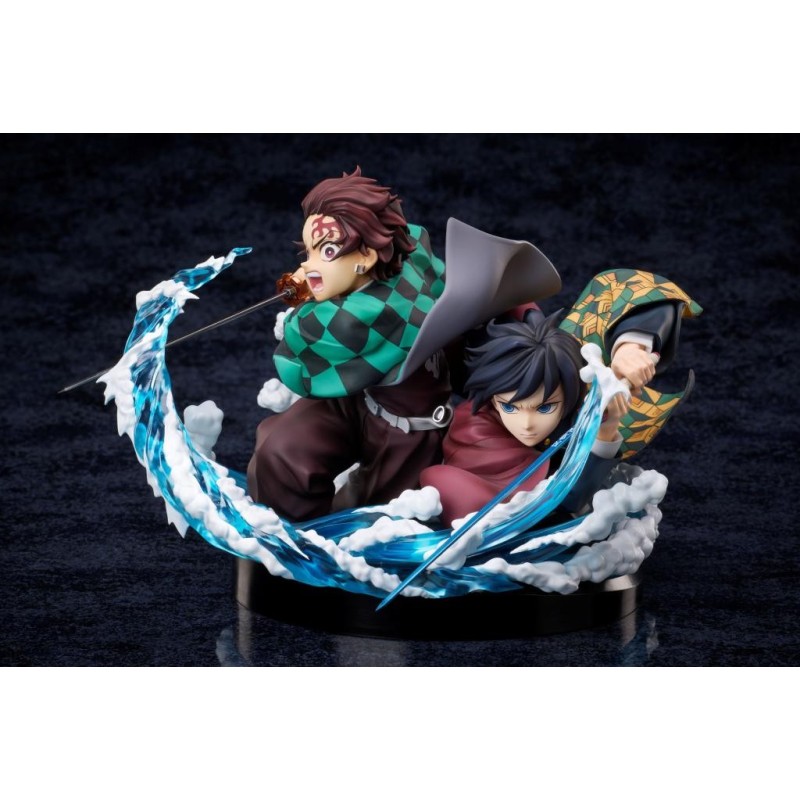 DEMON SLAYER - Tanjiro & Giyuu - Statuette 13cm 
