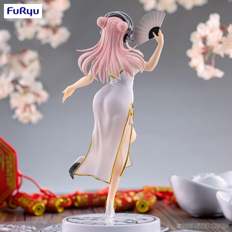 SUPER SONICO - White china dress - Statuette Trio-Try-It 21cm 