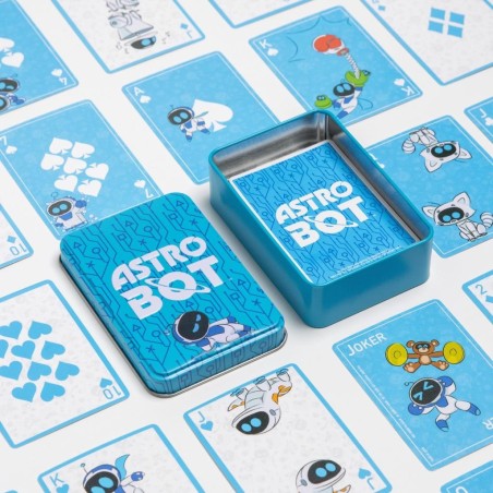 ASTROBOT - Cartes à Jouer dans une Boite en Métal 
