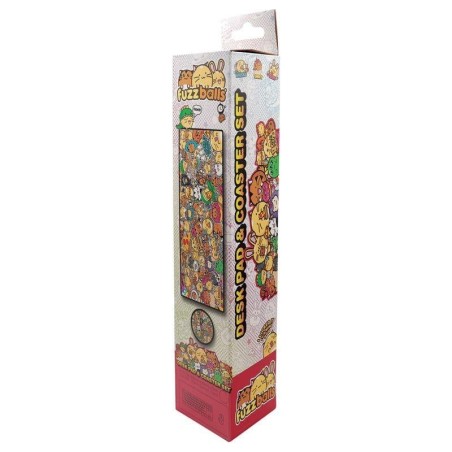FUZZBALLS - Tapis de Bureau XL + 1 Sous-Verre 