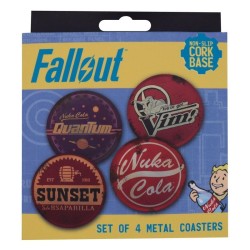 FALLOUT - 4 Dessous de Verres Gravés en Métal  2