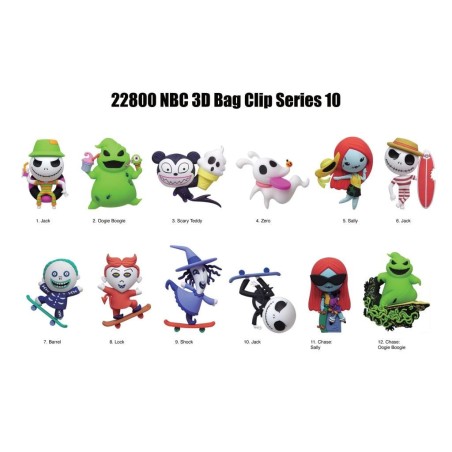 NBX - Series 10 - 3D Foam Bag Clip (Display 24 Pcs) 