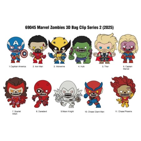 MARVEL ZOMBIES - Series 2 - 3D Foam Bag Clip (Display 24 Pcs) 