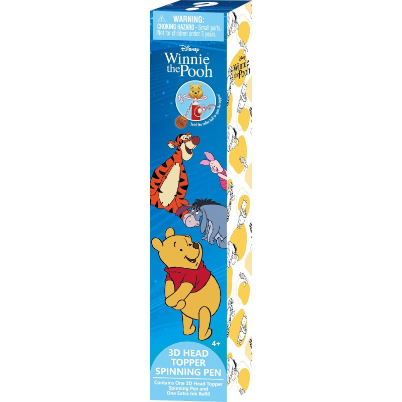 WINNIE L'OURSON - Stylo rotatif 3D Head Topper (Display de 16 pieces) 
