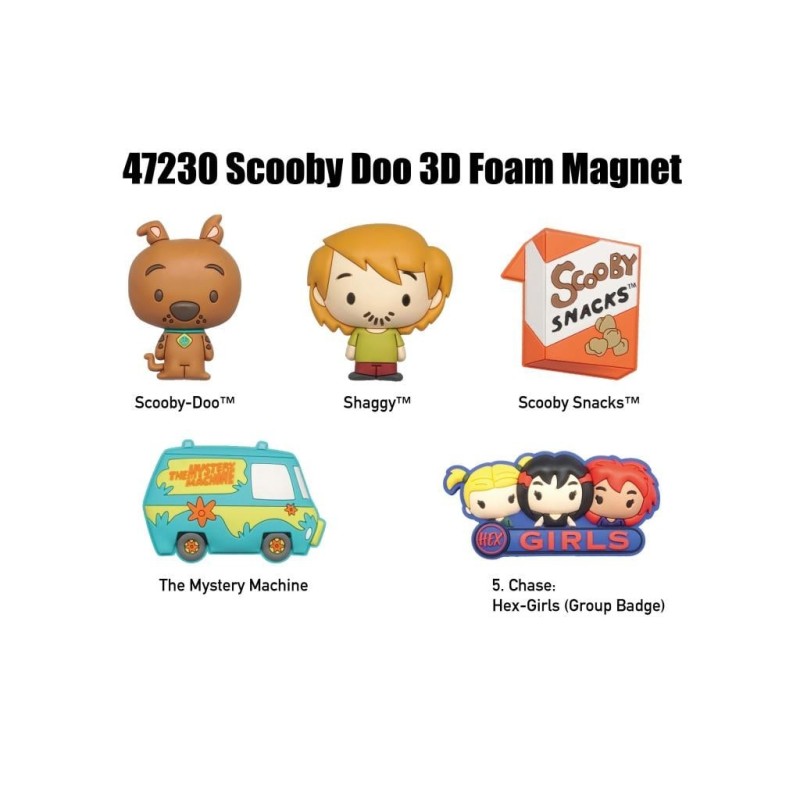 SCOOBY DOO - Series 1 - 3D Foam Magnets in blind bags (Display 12 Pcs) 