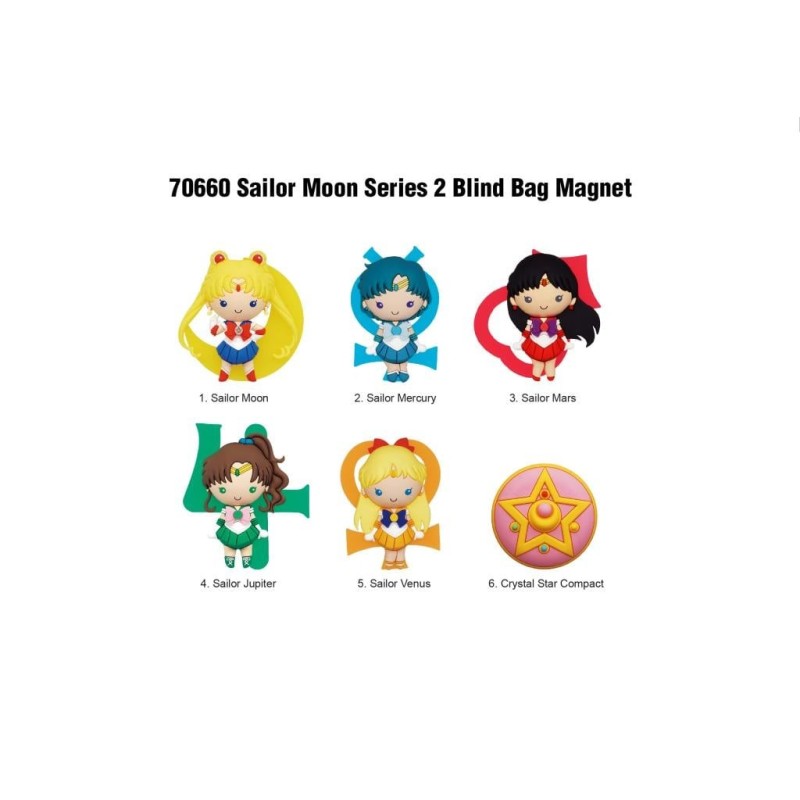 SAILOR MOON -Series 2 - 3D Foam Magnets in blind bags (Display 12 Pcs) 