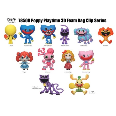 POPPY PLAYTIME - Series 1 - 3D Foam Bag Clip (Display 24 Pcs) 