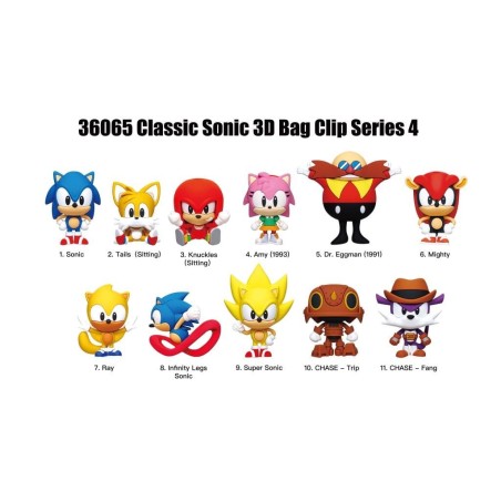 SONIC - Series 4 - 3D Foam Bag Clip (Display 24 Pcs) 