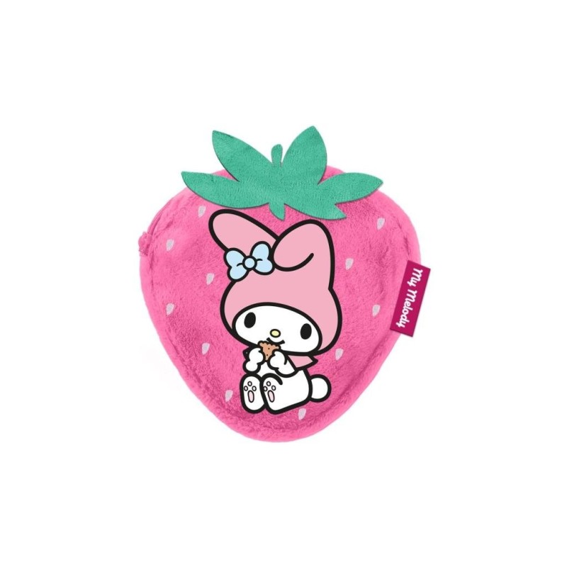 MY MELODY - Fraise - Porte-Monnaie Fourrure '12x11x2cm' 