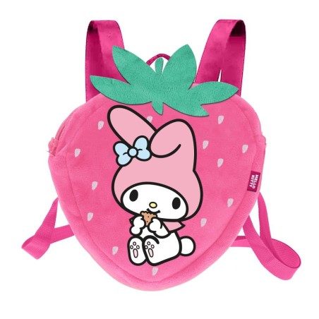 MY MELODY - Fraise - Mini Sac à Dos Fourrure '25x22x12cm' 