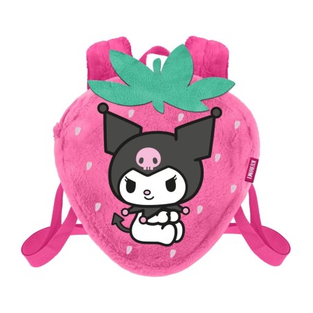 KUROMI - Fraise - Mini Sac à Dos Fourrure '25x22x12cm' 