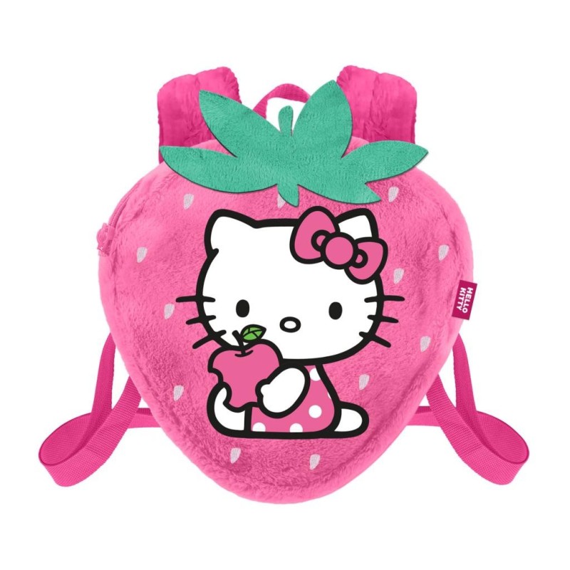 HELLO KITTY - Fraise - Mini Sac à Dos Fourrure '25x22x12cm' 