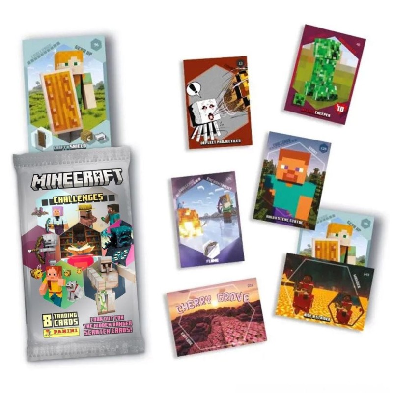 MINECRAFT - Panini Display 18 Pochette 8 Trading cards 