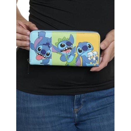 DISNEY - Jaase Stitch Colorblock - Portefeuille LoungeFly Exclusive 