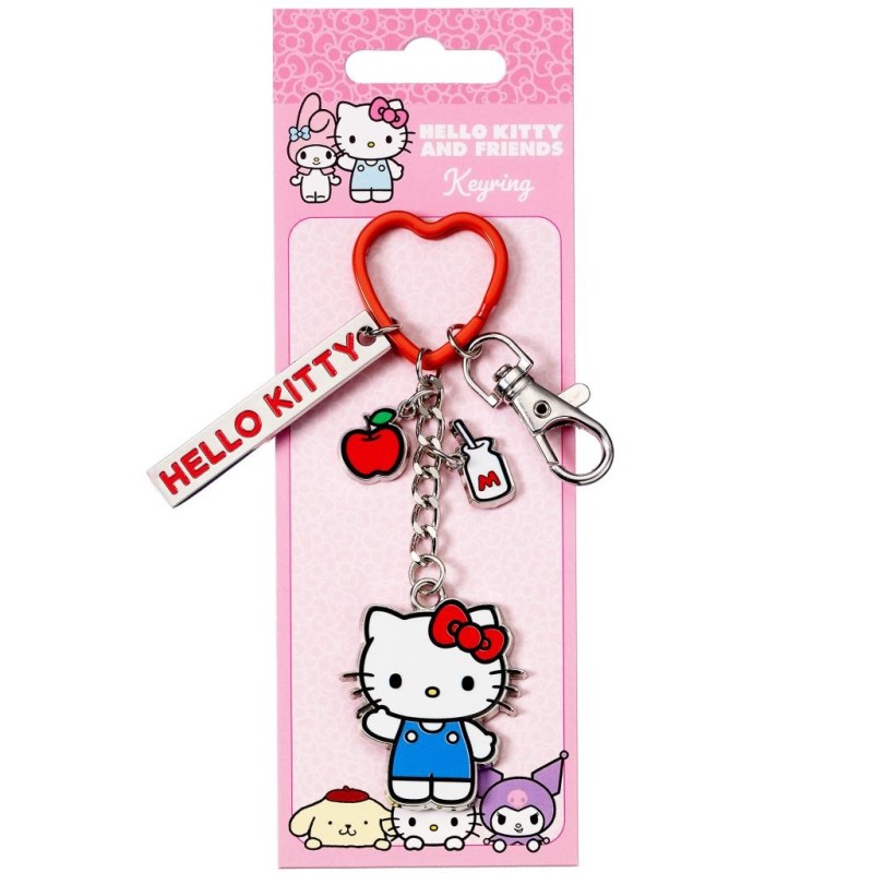 HELLO KITTY - Pomme - Porte-Clés avec Charmes 